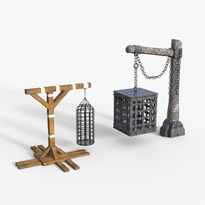 Medieval Cage low-poly 3d model
