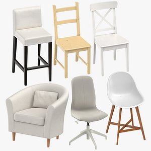 scandinavian chairs 3D model