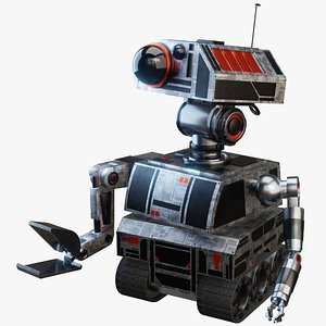 Sci-Fi Construction Robot - Rigged  Animated - Blender