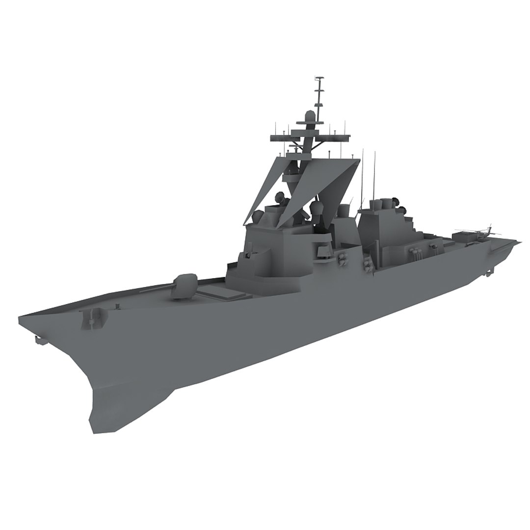 3d model uss arleigh burke dd