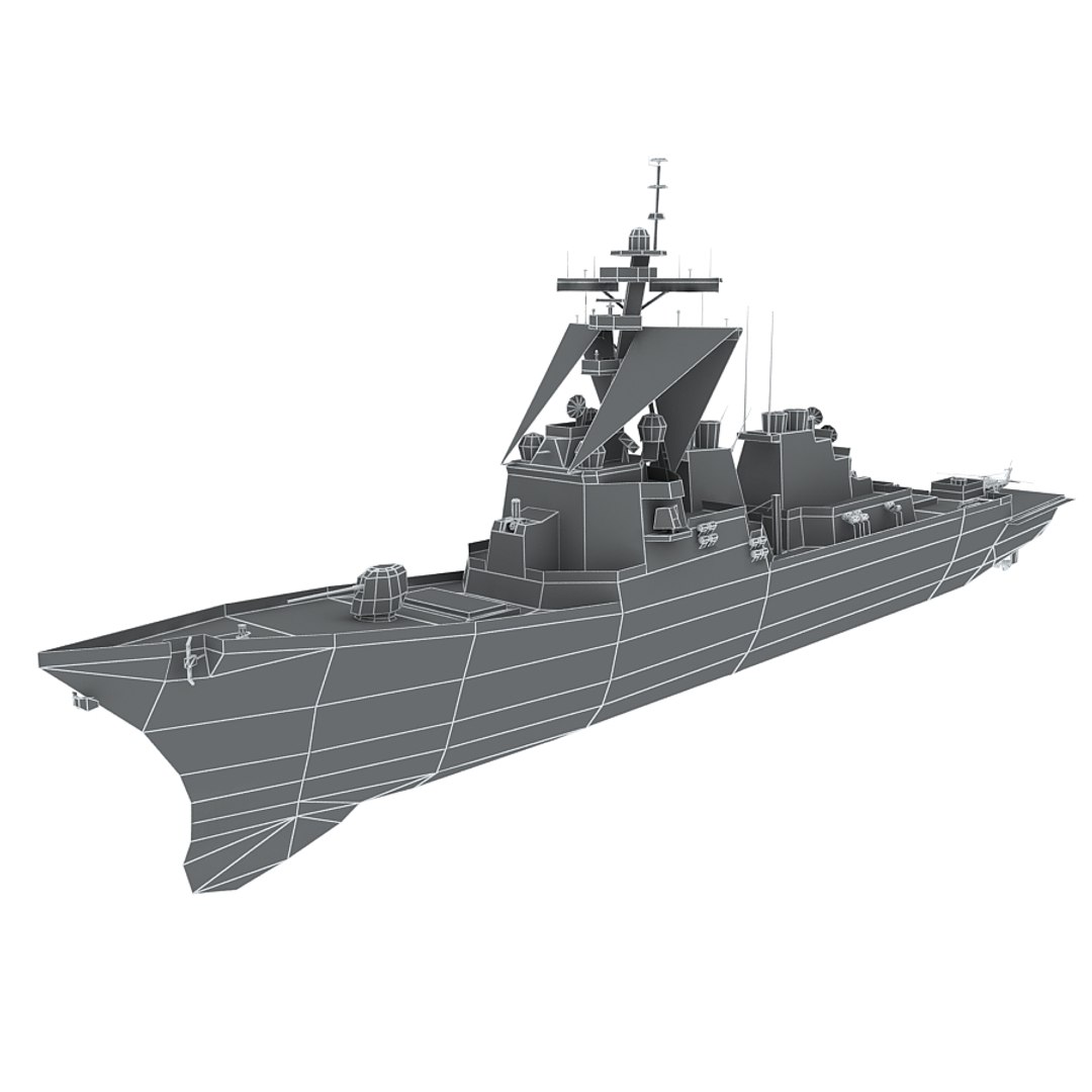 3d model uss arleigh burke dd