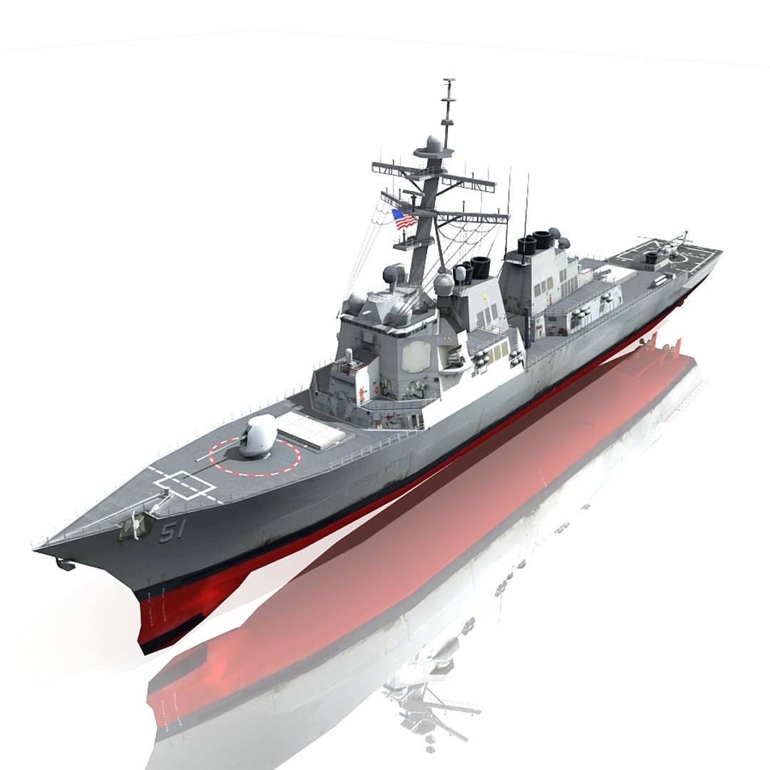 3d model uss arleigh burke dd