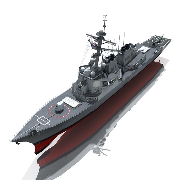 3d model uss arleigh burke dd