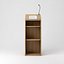 Podium - Bureau à haut-parleur en bois avec microphone