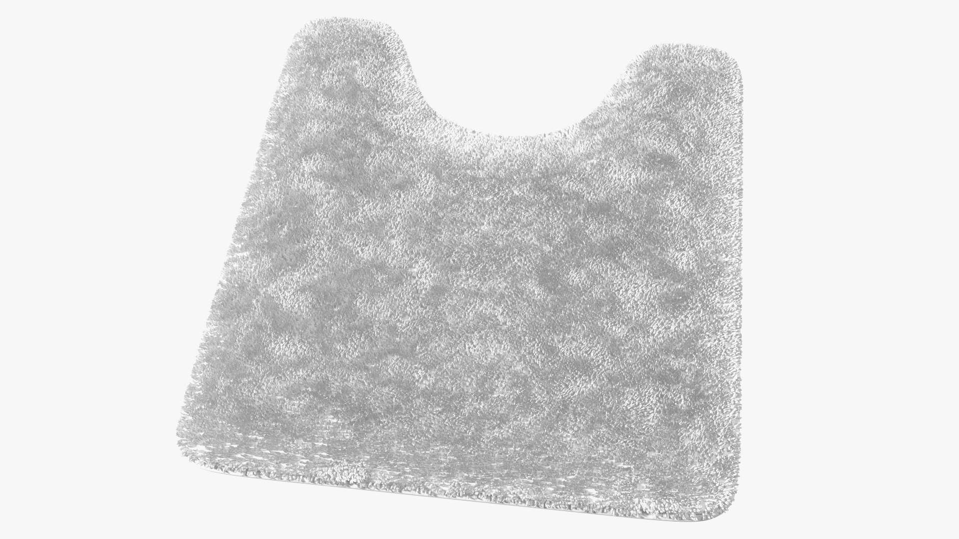 3D model White Bathroom Contour Rug Fur TurboSquid 2054582
