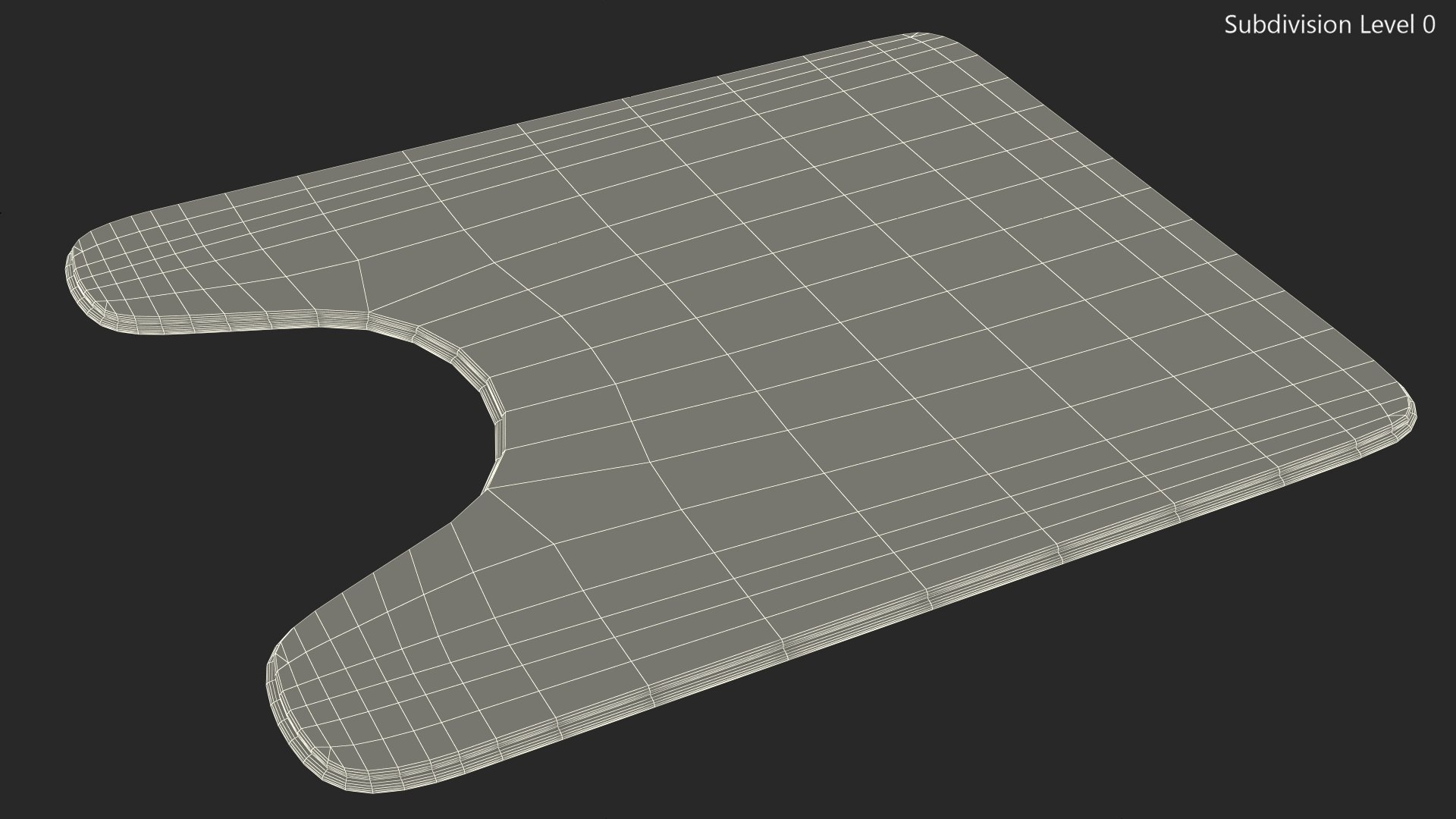 3D model White Bathroom Contour Rug Fur TurboSquid 2054582