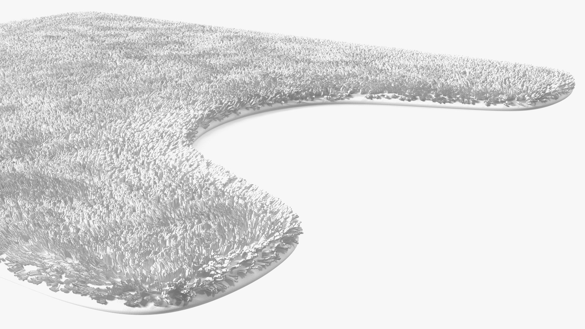 3D model White Bathroom Contour Rug Fur TurboSquid 2054582