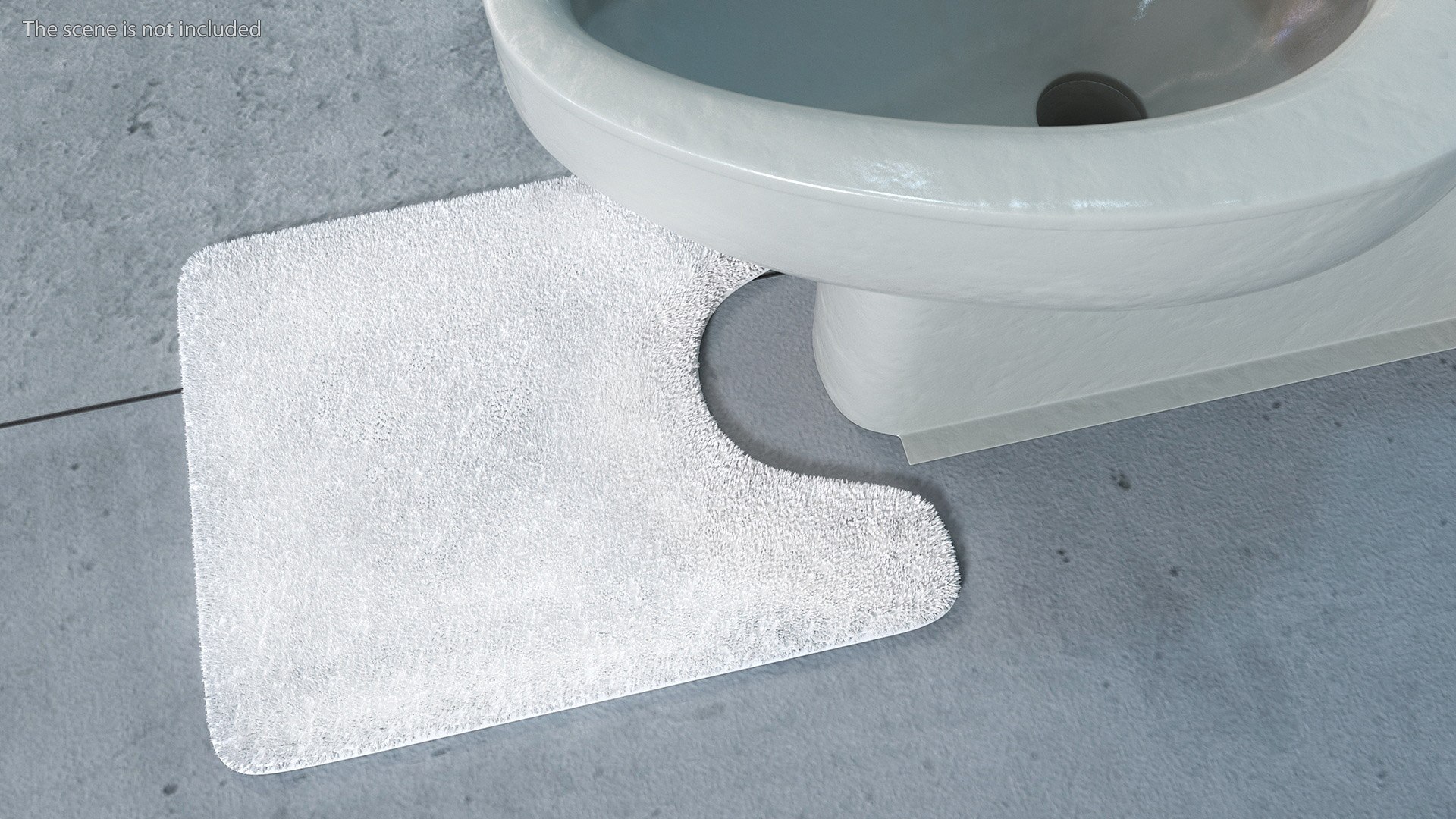 3D Model White Bathroom Contour Rug Fur - TurboSquid 2054582