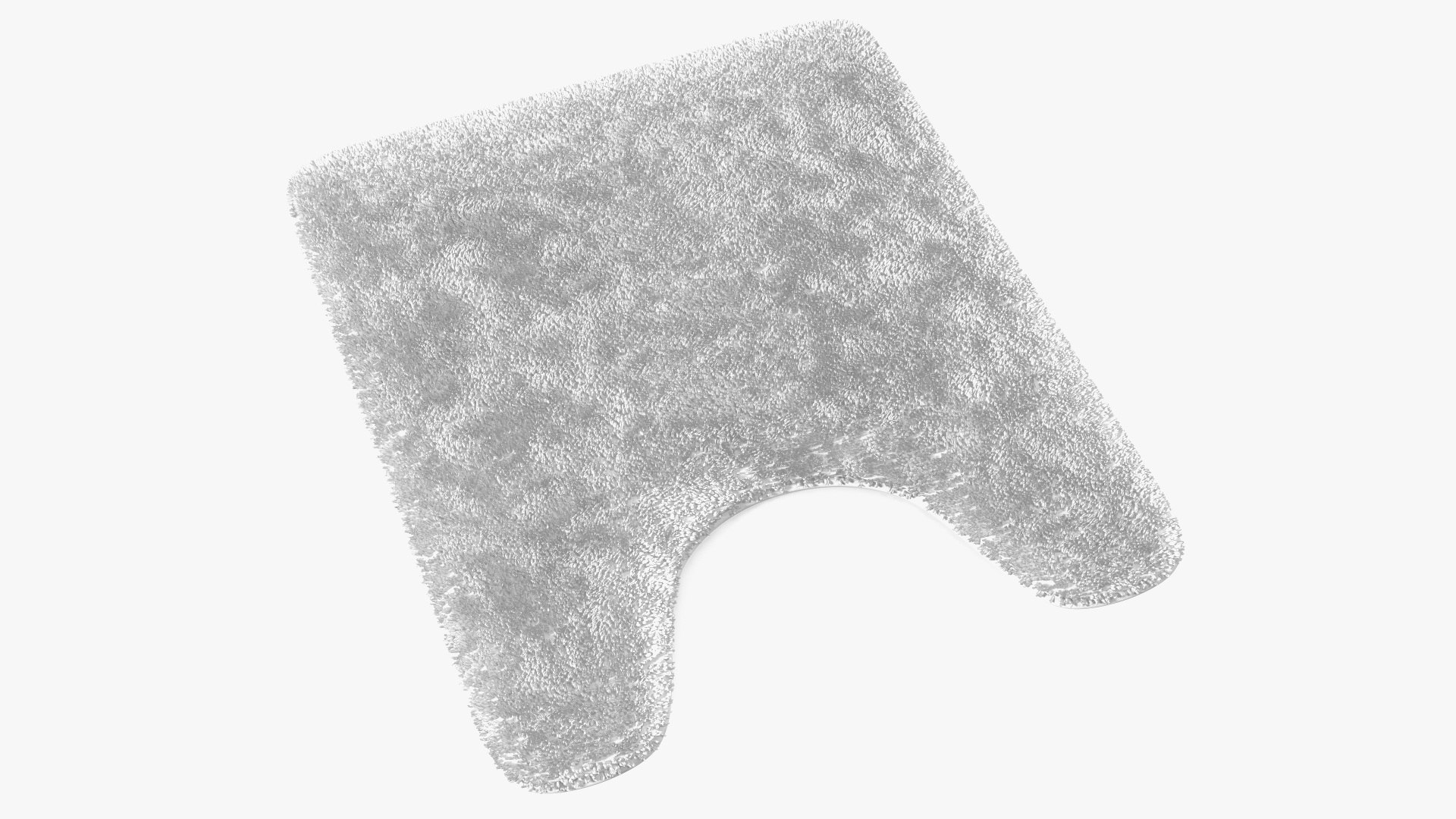 3D Model White Bathroom Contour Rug Fur - TurboSquid 2054582
