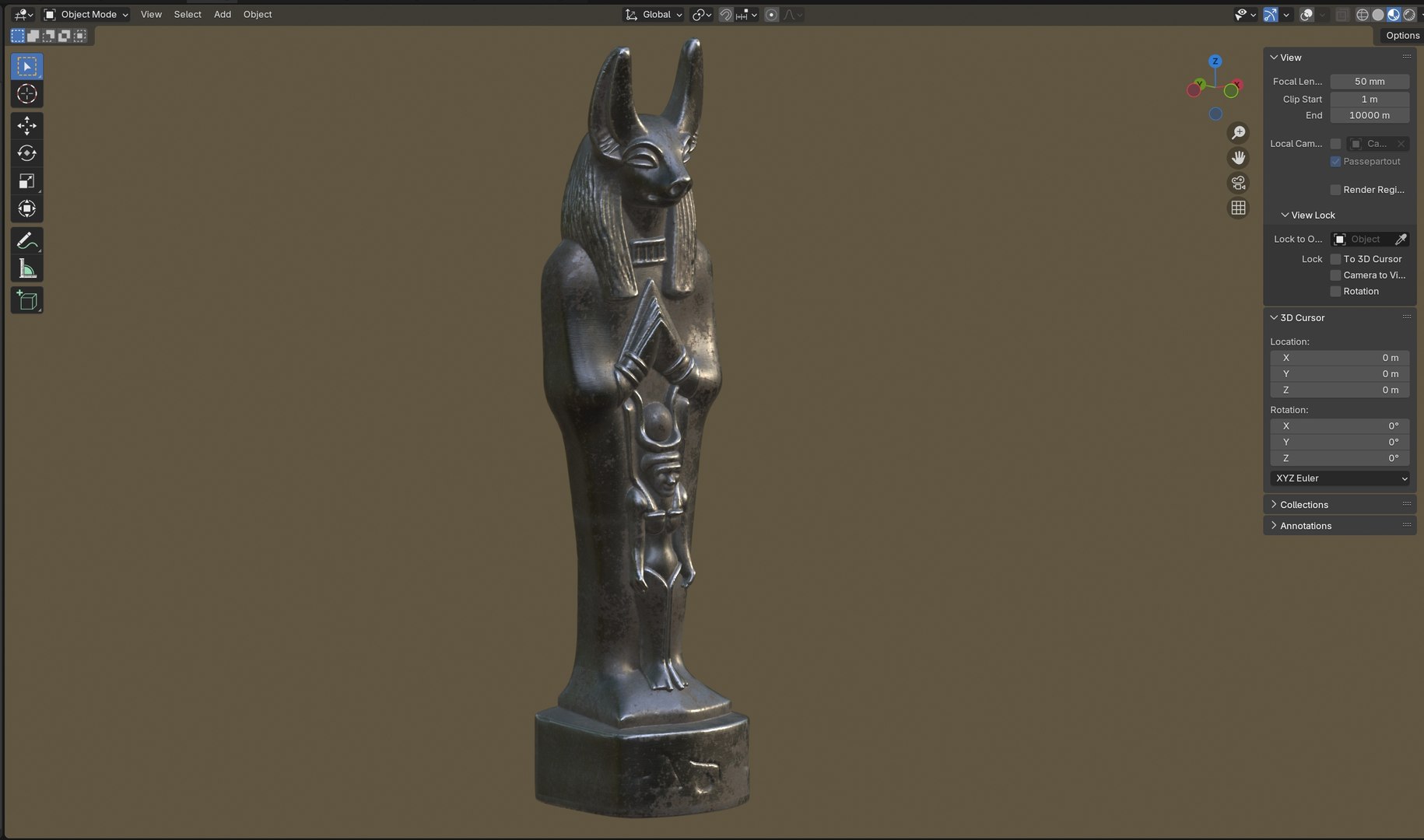 Anubis Statue 2 3D Model - TurboSquid 2434066