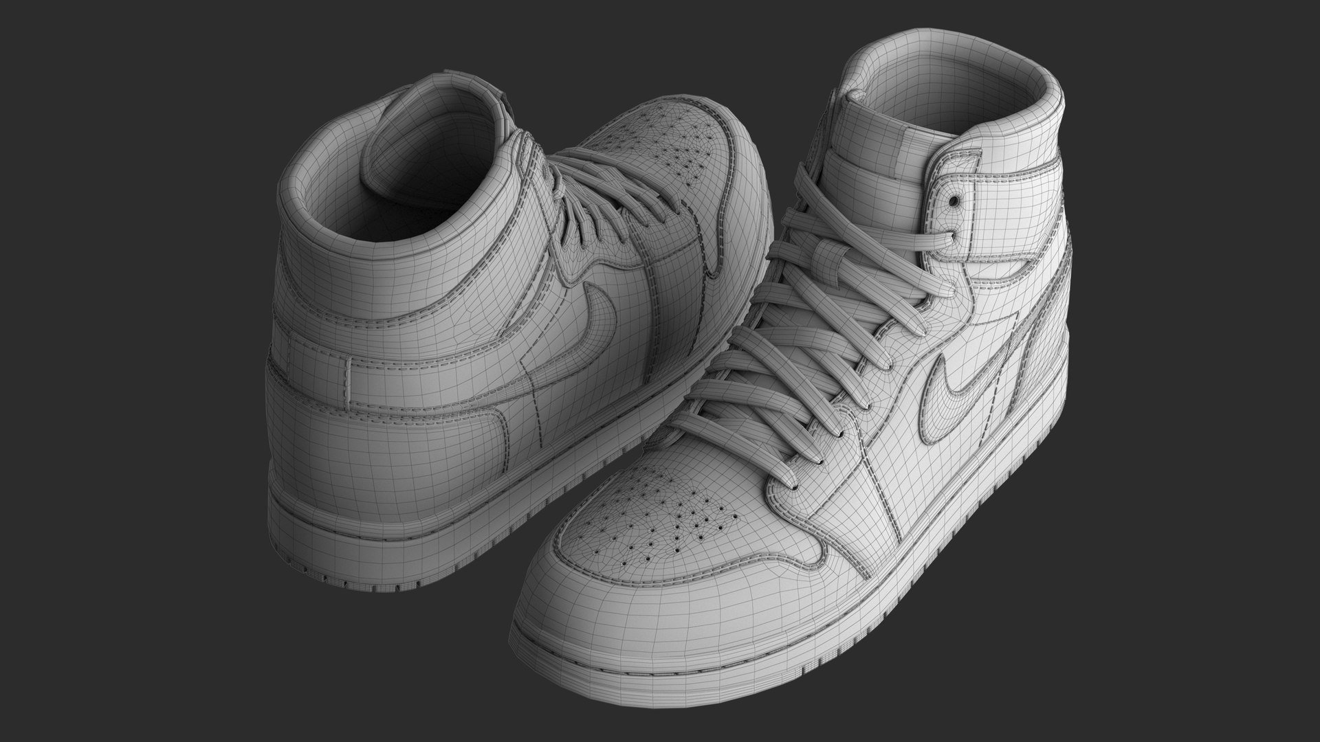 Nike Jordan 1 - Travis Scott - Shoe - Sneaker 3D model