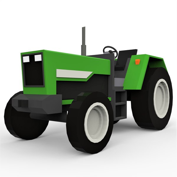 Cartoon farm tractor 3D model - TurboSquid 1538567