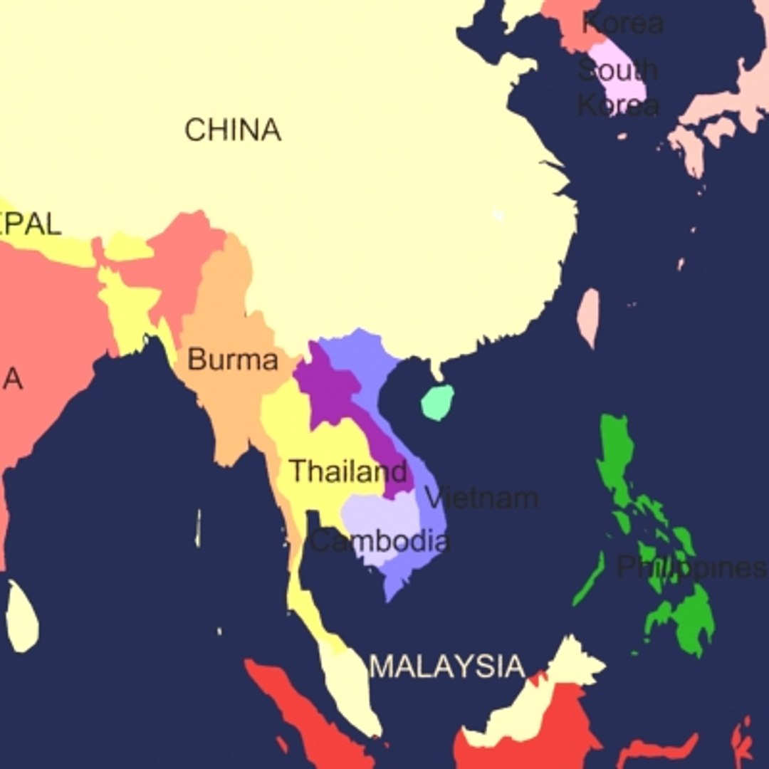 3d Model Asia Countries