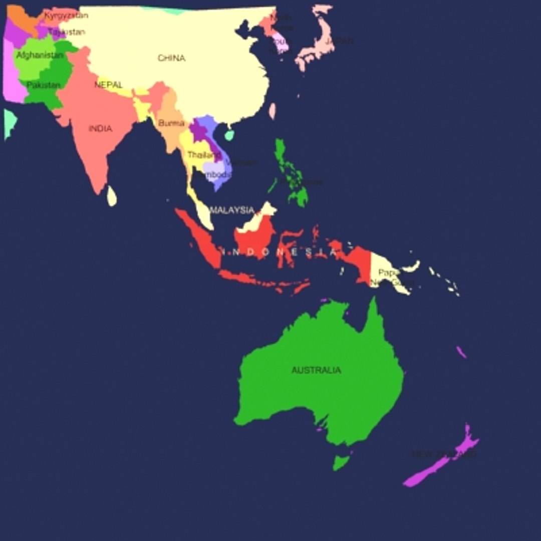 3d Model Asia Countries