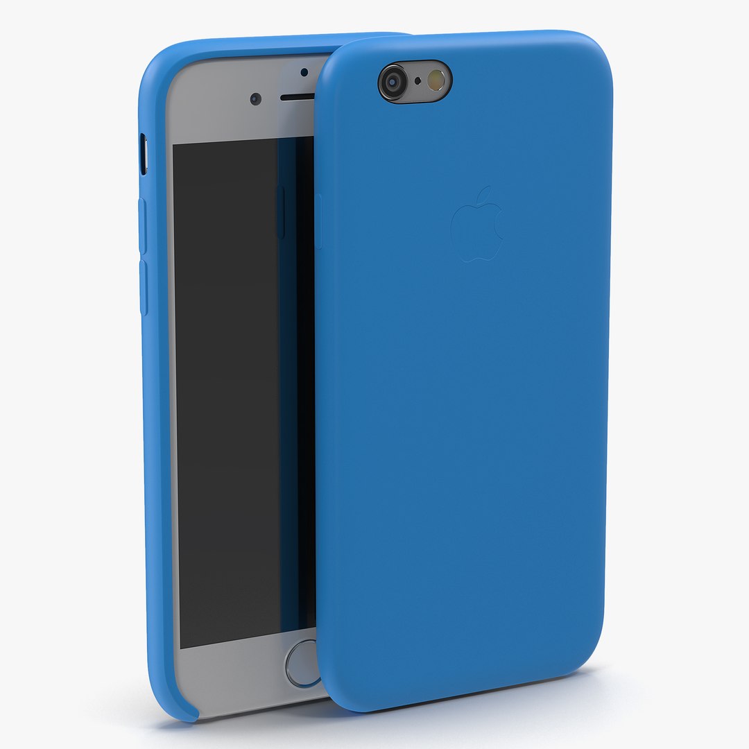 iPhone 6 Silver and Case 3D model preview