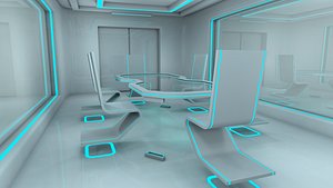 3D Sci Fi  Office Room