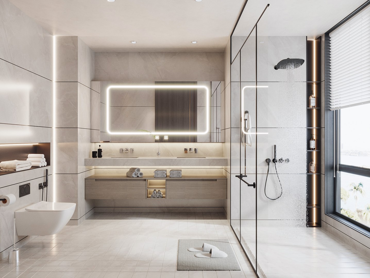 3D Modern Bathroom Model - TurboSquid 2097596