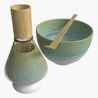 Matcha Tea Accessory Set Whisk Spoon Bowl