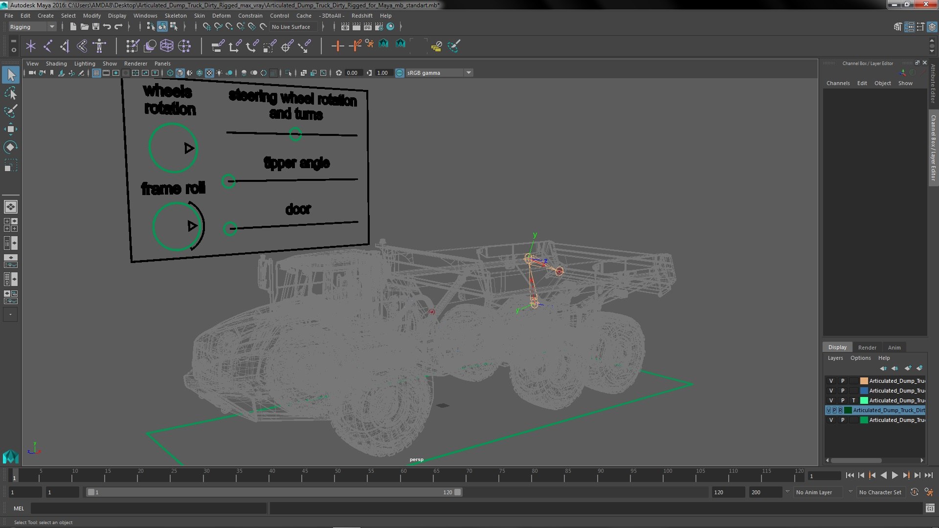 3D Articulated Dump Truck Dirty Rigged for Maya model https://p.turbosquid.com/ts-thumb/e6/RIgAUk/Mb/articulateddumptruckdirtyriggedformayac4dmodel065/jpg/1687371150/1920x1080/fit_q87/48cecf0b326bd1c2900b7d2c15950a88b0434f9e/articulateddumptruckdirtyriggedformayac4dmodel065.jpg