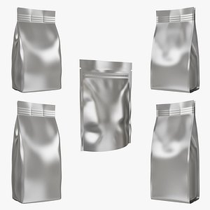 3D packaging coffee bags set model