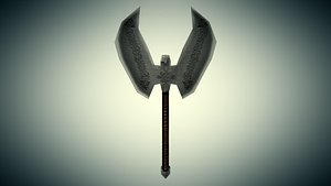 3d fbx vikings bird axe
