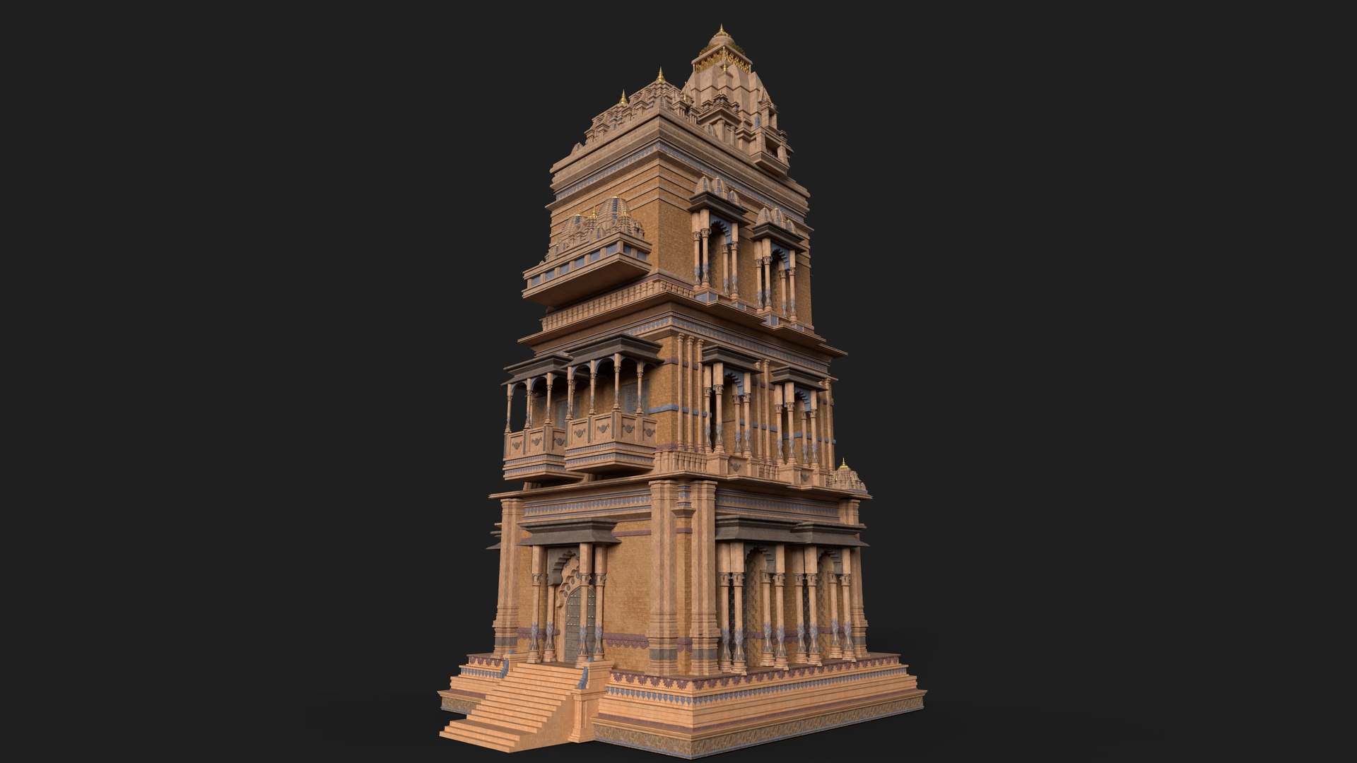 3D model Indian Ornate Temple Tower https://p.turbosquid.com/ts-thumb/e6/bxMysu/DI/render_008/jpg/1792612380/1920x1080/fit_q87/667fc424bbb7efd52c11a5a56578eefa519aa695/render_008.jpg