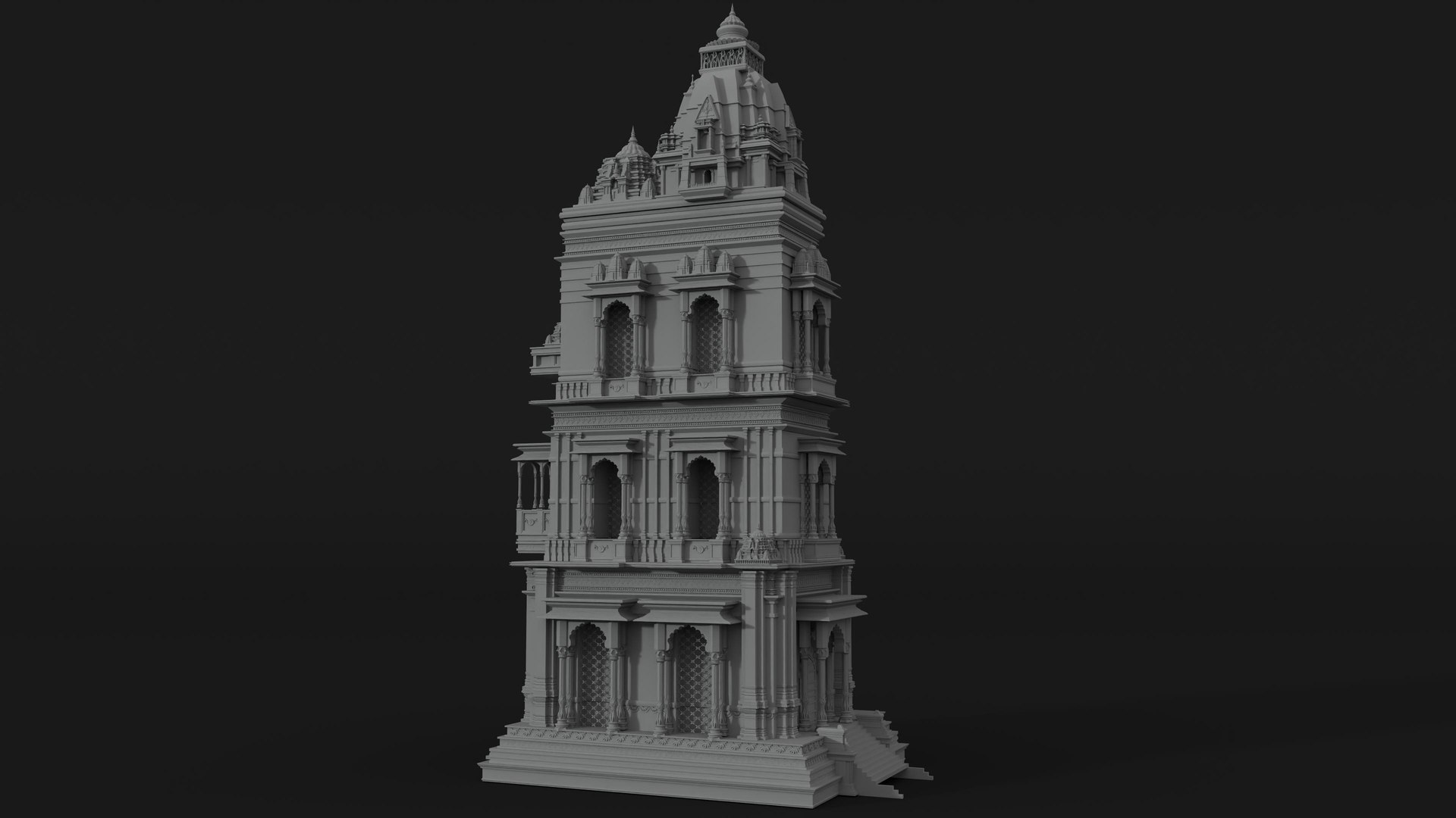 3D model Indian Ornate Temple Tower https://p.turbosquid.com/ts-thumb/e6/bxMysu/K5/build_021/jpg/1792622498/1920x1080/fit_q87/cfc61061696bb3a683386ca23ef8baae69454eaa/build_021.jpg