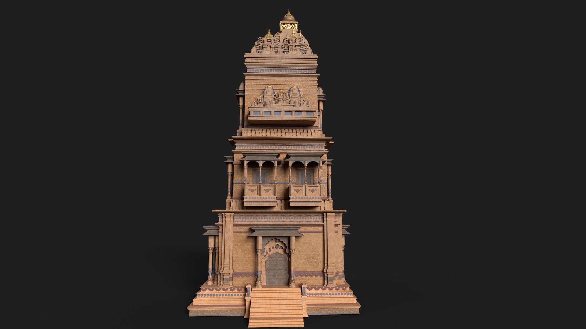 3D model Indian Ornate Temple Tower https://p.turbosquid.com/ts-thumb/e6/bxMysu/aH/render_001/jpg/1792612337/1920x1080/fit_q87/9b3682faf6769f78b665de6fcab62e24c67c21ca/render_001.jpg