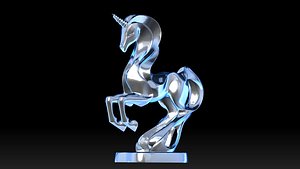 Stylized Unicorn Sculpture - STL Model for 3D Printing 3D print model model