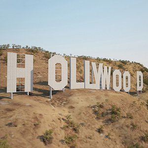hollywood sign 3D model