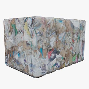 3d model of paper waste