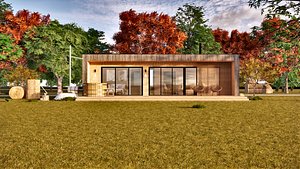 modern 40m2 country house 3D model