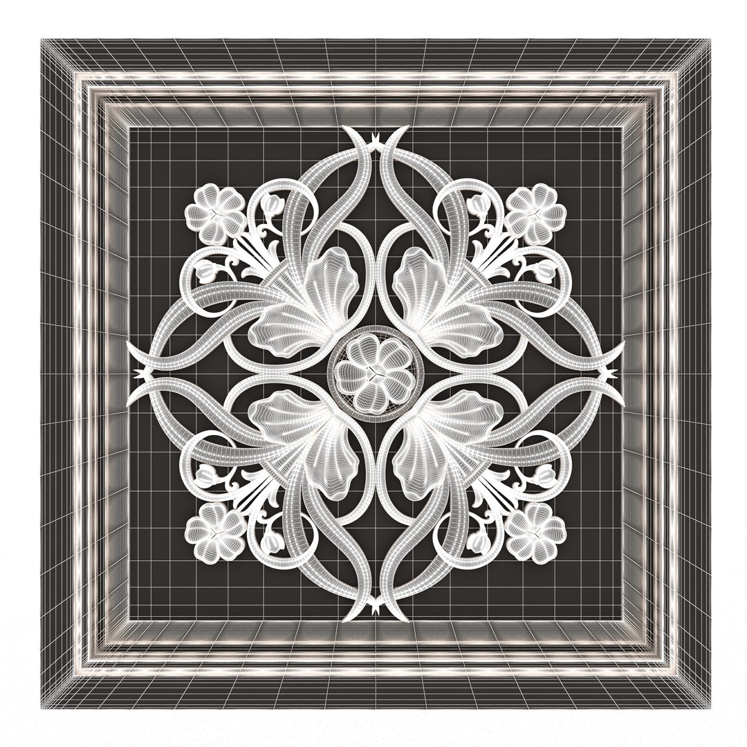 3D Carved Ceiling Tile 05 model - TurboSquid 2173333