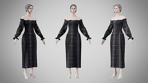 Dress 13 Electric Static Stripe