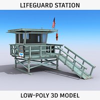 Lifeguard Station - Low Poly