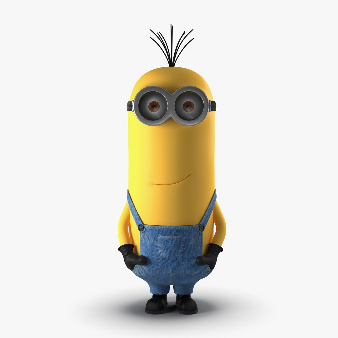 Tall Two Eyed Minion Pose 2 3D Model 3D model preview