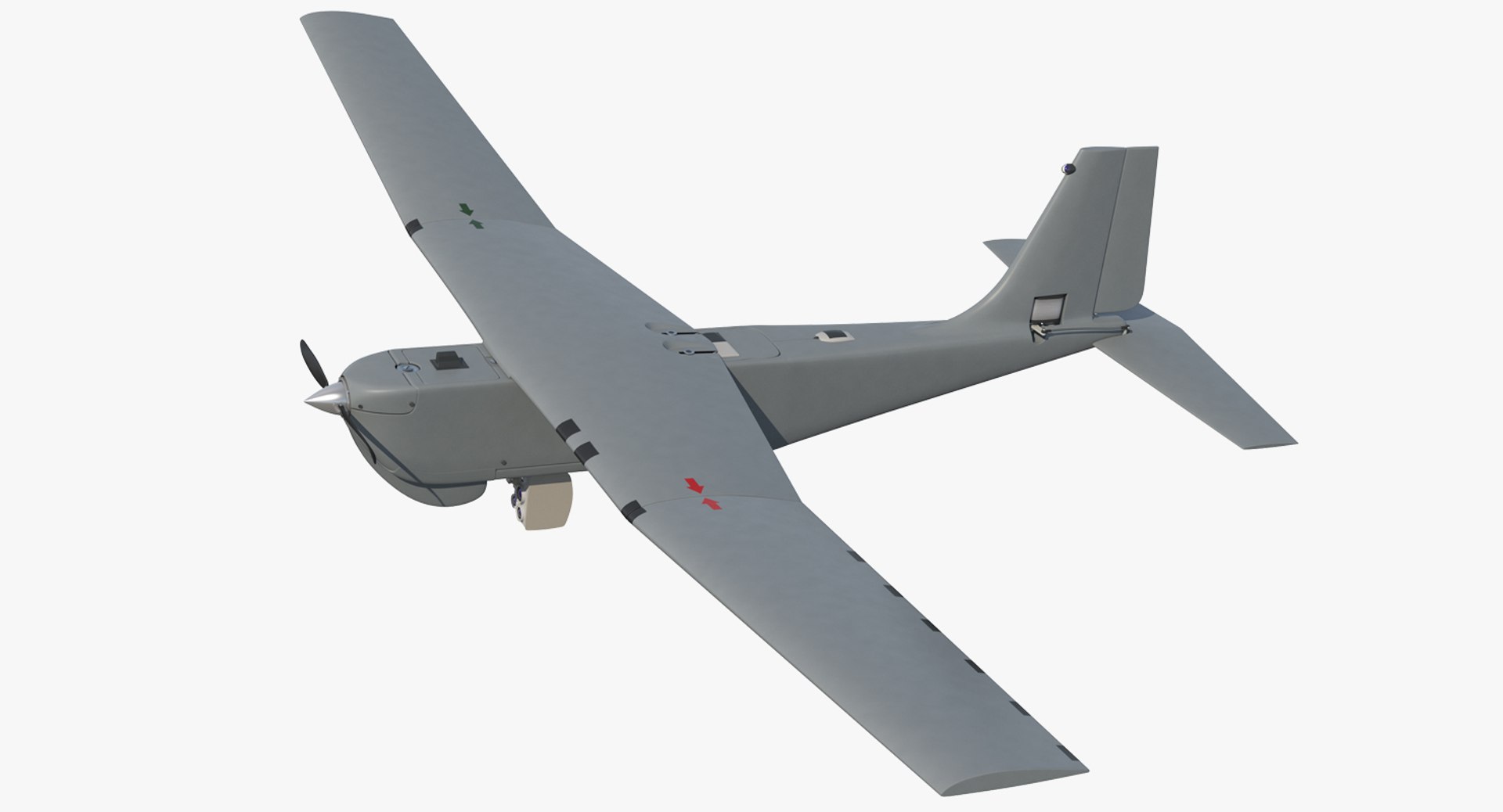 Remote Controlled UAS RQ-20B Puma 3D model preview