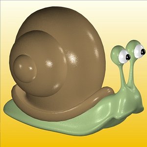 cartoon snail 3d model