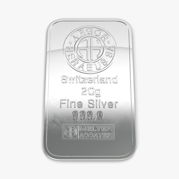 silver bar 20g 3d c4d