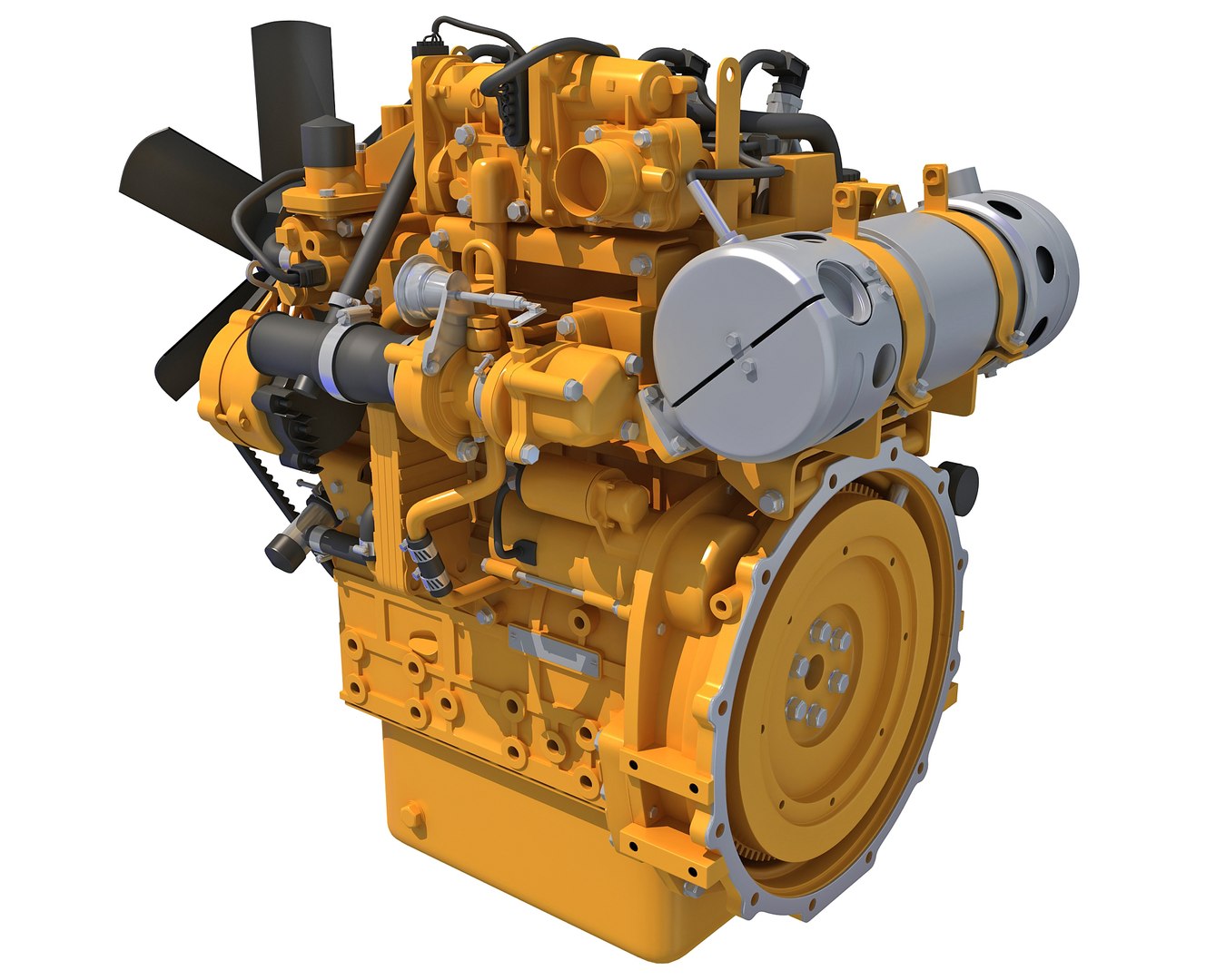 3D Model Industrial Diesel Engine - TurboSquid 1286373