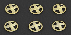 3D model medallions vol 12 cross