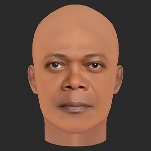 Low Poly Samuel L Jackson Head 3D