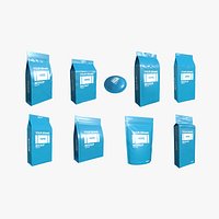09 Coffee Bags Mock Up Collection - Blank Templates
