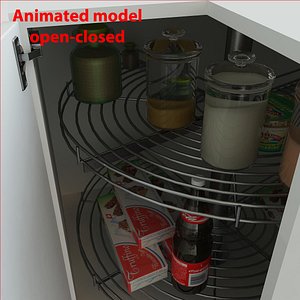 Kitchen cornersystem round rack