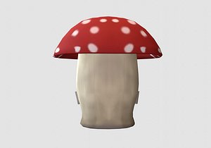 3D model dotted mushroom house