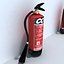 3d model set extinguishers