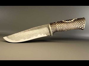 3dsmax hunting knife snake