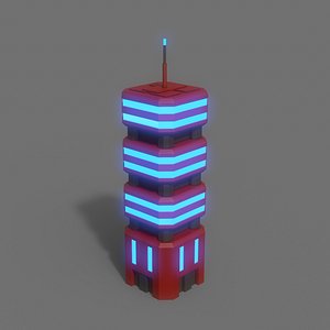 PBR Sci-Fi Building A31 3D model