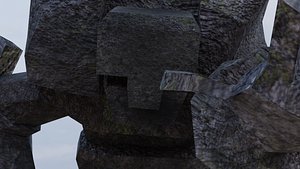 3D Rock golem in blender model