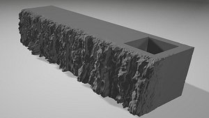 3D Sculpted rock bar 3D